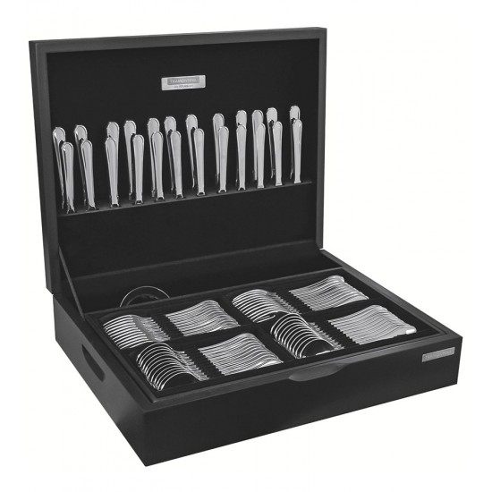 Faqueiro 101 Peças Mônaco Em Aço Inox Tramontina Com Estojo De Madeira